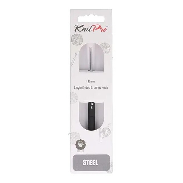 KnitPro Haaknaalden softgrip staal 1.50mm