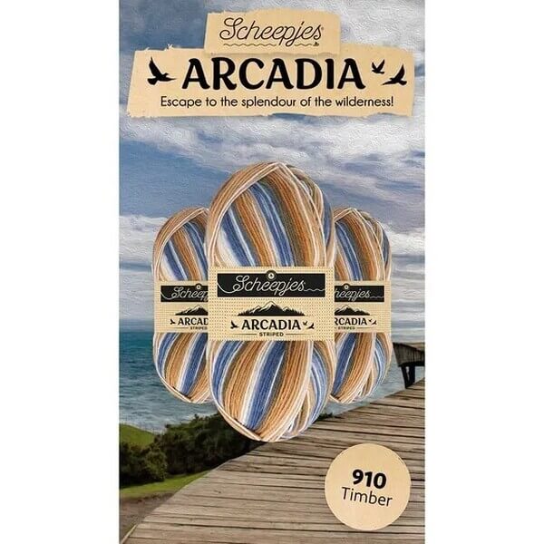 Scheepjes Arcadia Striped -  910 Timber