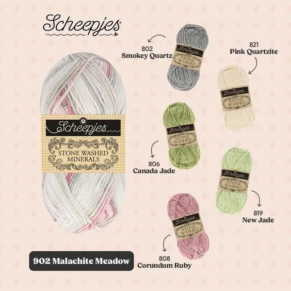 Scheepjes Stone Washed Minerals - 902 Malachite Meadow