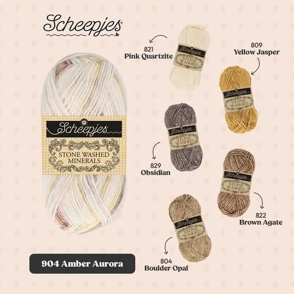 Scheepjes Stone Washed Minerals - 904 Amber Aurora
