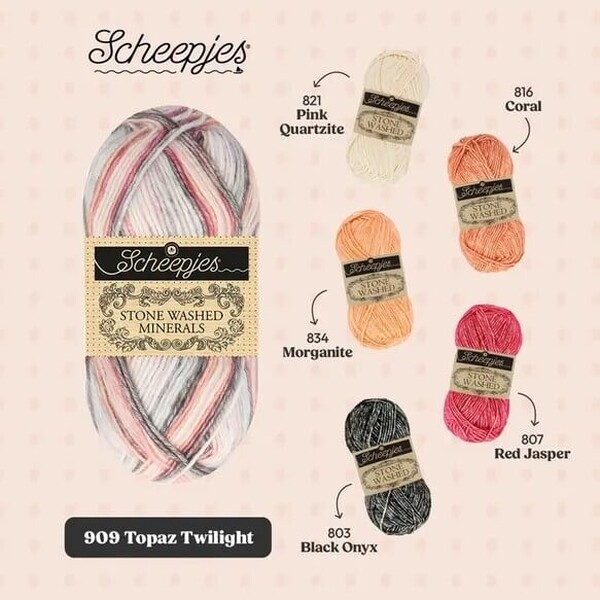 Scheepjes Stone Washed Minerals - 909 Topaz Twilight