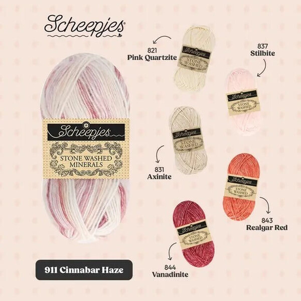 Scheepjes Stone Washed Minerals - 911 Cinnabar Haze