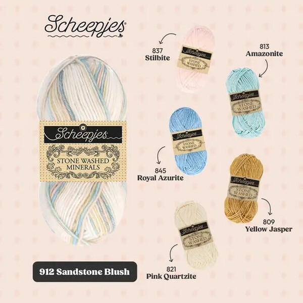 Scheepjes Stone Washed Minerals - 912 Sandstone Blush