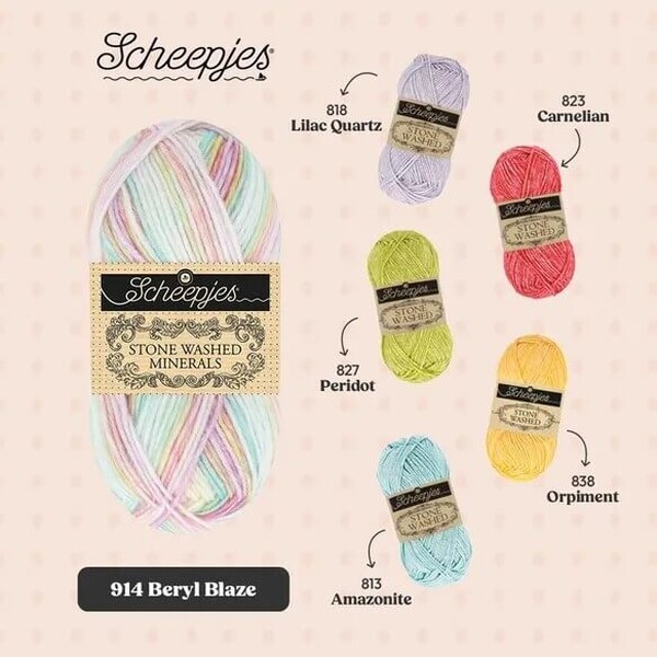 Scheepjes Stone Washed Minerals - 914 Beryl Blase