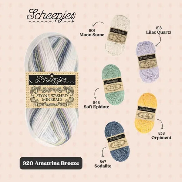 Scheepjes Stone Washed Minerals - 920 Ametrine Breeze