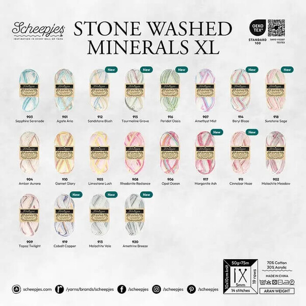 Scheepjes Stone Washed Minerals XL - 918 Sunstone Sage